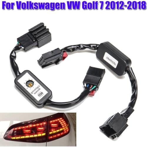 1 Pair Dynamic Turn Signal Indicator LED Taillight Add-on Module Cable Wire Harnes Fit for Volkswagen VW Golf 7 2012-2018