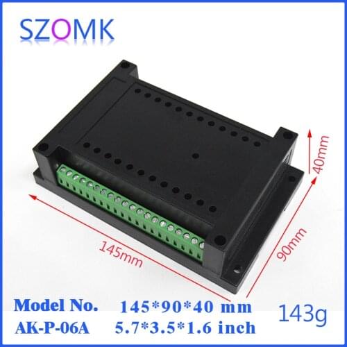 Din rail plastic box enclosure electronics terminal block (1 pc)145*90*40mm plastic project box pcb enclosure electrical cabinet