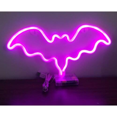 Creative White Animal Neon LED Night Light for Kids Rooms Battery Party Decoration De Maison Lamp