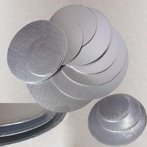 Round Cake Boards Set Cakeboard Base Disposable Paper Cupcake Dessert Tray 4 inch,6 inch, 8 inch, and 10 inches