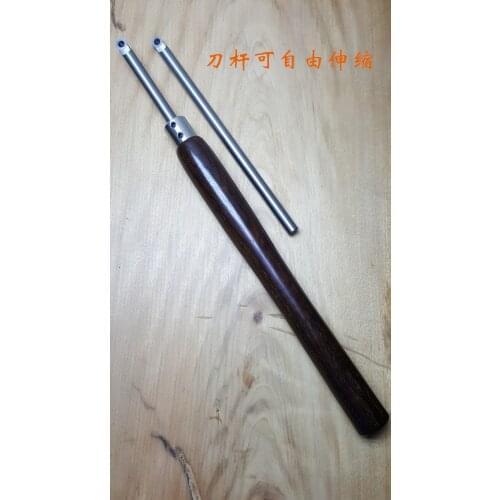 New 1Pcs 5type Ebony handle Woodworking Tool Woodworking Turning Tool Changeable Tungsten Titanium Blade