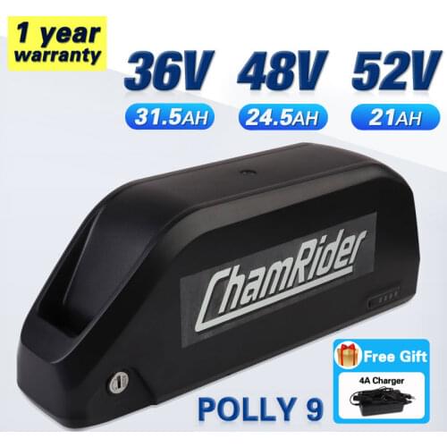 Original 48V20AH Battery 52V ebike Battery Polly DP-9 Downtube 18650Cell 350W 500W 750W 1000W 1500W 40A BMS BBSHD BBS02 BBS03