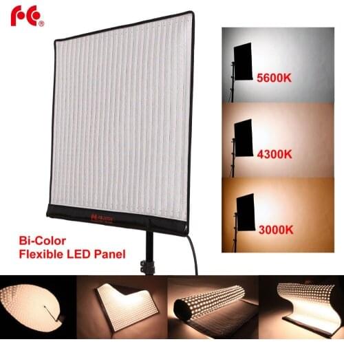 Falcon Eyes RX-24TDX Portable Flexible Square Rollable Cloth LED Fill-in Light Lamp Studio Video Lighting Panel 150W Bi-Color