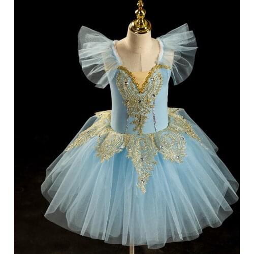 Professional Ballet Tutu Soft Tulle Long Pancake Tutu Kids Toddler Ballet Dress Girls Halloween Ballet Costume Ballerina Dress
