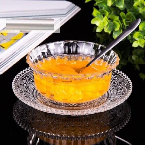 Glass bowl set Dessert Cold salad bowl of ice cream glass creative snacks