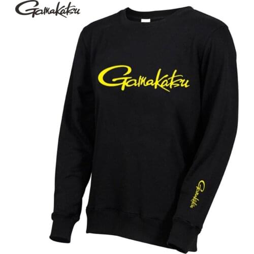 Gamakatsu Spring New Fishing Sweater O Neck Full Sleeve Outdoor Camping Hiking Men Windproof Breatable Anti-sweat Fishing Tops