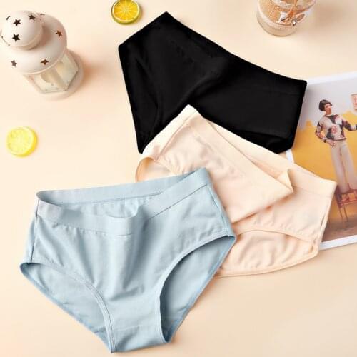 Gentle.Bear Womens Underwear Mid Waist Full Coverage Breathable Cotton Ladies Briefs Hipster Panties for Women