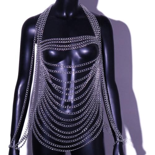Stonefans Fashion Layered Bodysuit Women Clothes 2021 Sexy Sreetwear Hot Exotic Underwear Dresses Bodies Hip Chain Belt Jewelry