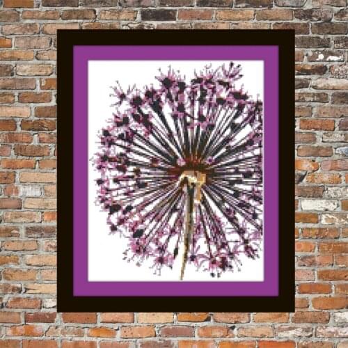 2021 Gold Collection DIY Artwork Allium Embroidery Kit Instructions with 100% Cotton Flosses & Free Shipping for Home Decor