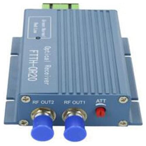 1Pcs Aluminium OR20 CATV Fiber Optical Receiver AGC Micro SC APC Duplex Fiber Optical Connector with 2 output port WDM