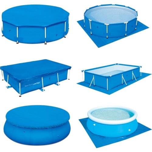 1 Pc Large Size Swimming Pool Square Round Ground Cloth Cover Dustproof Floor Cloth Mat Cover For Outdoor Villa Garden Pool