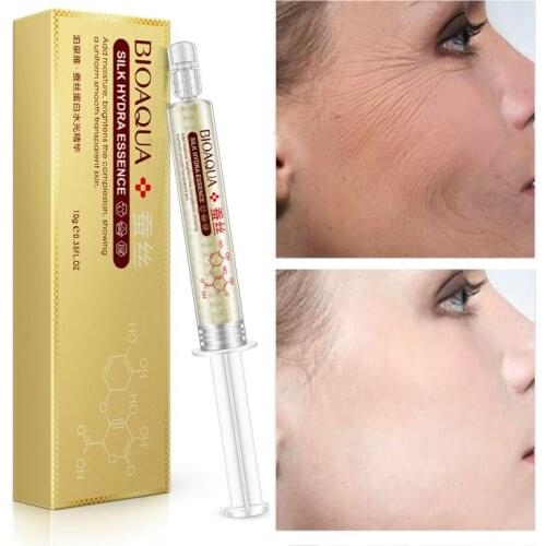 Moisturizing Needle Face Serum Anti-Aging Anti-Wrinkle Whitening Nourishing Oil-Control Natural Silk Protein Skin Care 1Pcs