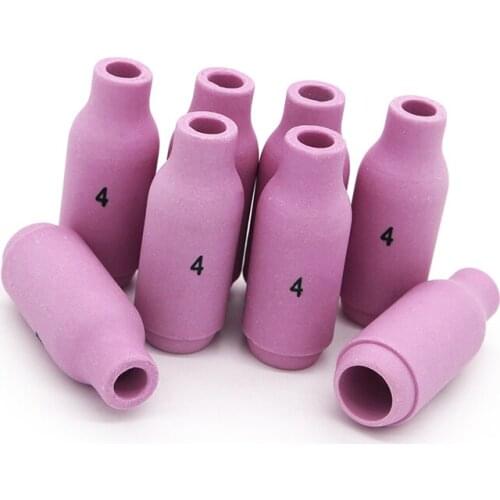 10Pcs Alumina Nozzle Cups TIG Welding Large Gas Lens 10N50 10N49 10N48 For WP 17/18/26 Series TIG Welding Torch Consumable