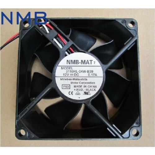 2pcs 3110RL-04W-B39 8025 80*80*25mm 80mm 12v 0.17A dual ball 8cm server inverter cooling fan