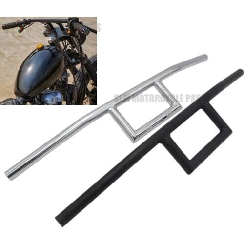 22mm Universal Motorcycle Refit Handlebar Retro Black Silver Scooter Bars Vintage Motorbike Handle Bar Motor Handles Moto Bar