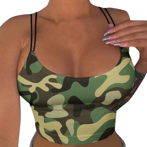30# Women Leopard T-shirts Crop Top Bandage Summer Halter Strap Vest Sexy Backless T-shirts Crop Tops Clubwear Corset T-shirts