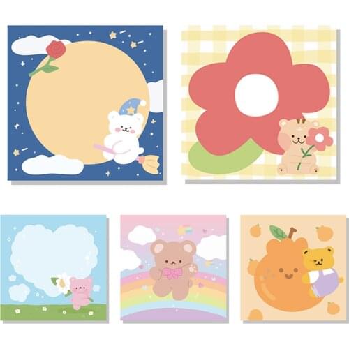 50 Pcs Ins Hot Cute Cherry Memo Pad To Do List Time Sticky Note Office Note Paper Memo Message School Supplies Stationery