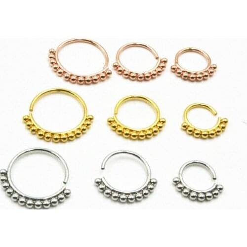 50pcs/lot Free Shipping 316L Surgical Steel Seamless 18G Open Hoop Nose Tragus Cartilage Hoop Ring Earring Body Piercing NEW