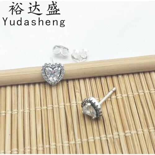 925 Sterling Silver Elevated Heart Stud Earrings The Inlaid Amphibole Stands Tall and Luxurious Adds Luster and Color