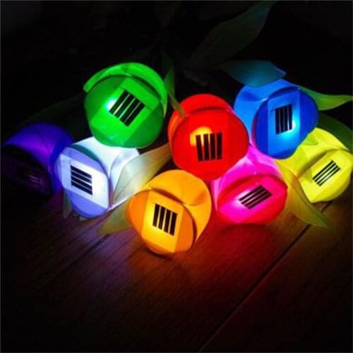 Colorful Outdoor Garden Solar lamp Romance Tulip Flower solar led lamp IP65 6colors LED Solar Outdoor Light solar garden lamp