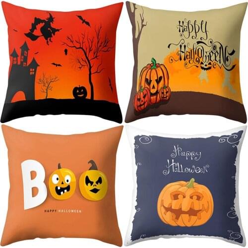 Halloween Decoration Pillow Case 45*45 Pumpkin Ghost Print Pillow Cases Pillowcases Decorative Pillows Body Pillow Cover