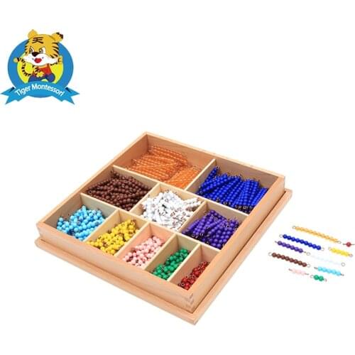 Montessori mathematics Bead Decanomial toy
