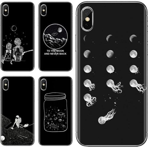 For Xiaomi Redmi 2 S2 3 3S 4 4A 5 5A 5 6 6A 7A 9 9T 9C 9A Pro Pocophone F1 Soft Cases sun-Moon-C-stars-sky-Space-planet