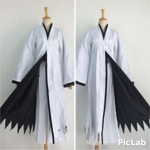 Hot Anime Cosplay Costume Bleach Kurosaki Ichigo Robe Cloak Coat Free Shipping Japanese Anime Cosplay Halloween Costume