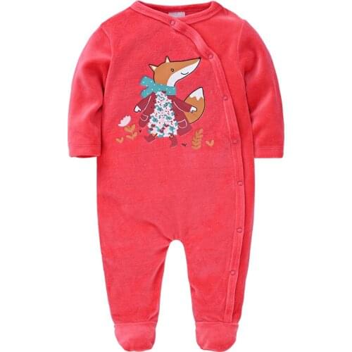 KAVKAS Baby Boy Girl Romper Cute Design Long Sleeve Winter Overalls Infant Cotton Warm Newborn Jumpsuit 0-12 months
