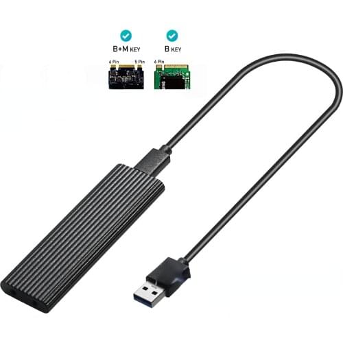 M2 SSD Enclosure,M.2 NVMe NGFF Case Box External Hard Drive Type C 3.1 Adapter for PC M.2 NGFF NVME SATA M/B Key M.2 SSD Case