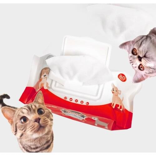 Pet Dog Cat Sanitary Pad Towel Napkins Disposable Non-Woven Fabrics 80pcs/Bag
