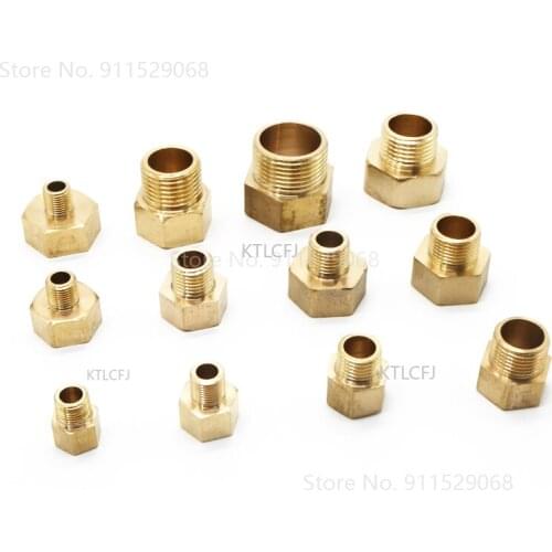 1/8" 1/4" 3/8" 1/2" Male to Female Thread Brass Pipe Connectors Brass Coupler Adapter