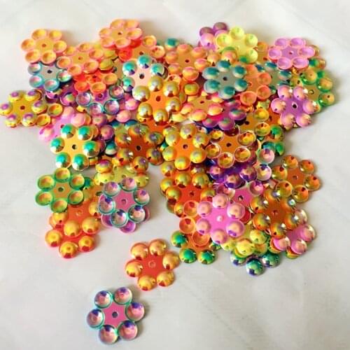 Mix 400pcs 11mm New Coming 3D Sequin Flower patches For Clothing Accssory DIY Art Decoration Jewelry Making -C34A