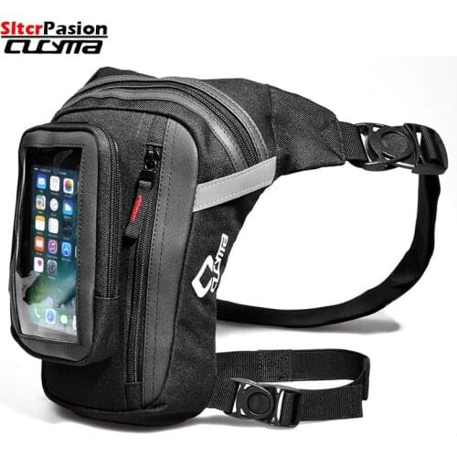Motorcycle Waist Bag Leg Bag Reflective Sacoche Alforge Mochila Transparent Touch Operate Phone Bag Multi Pockets Wearable