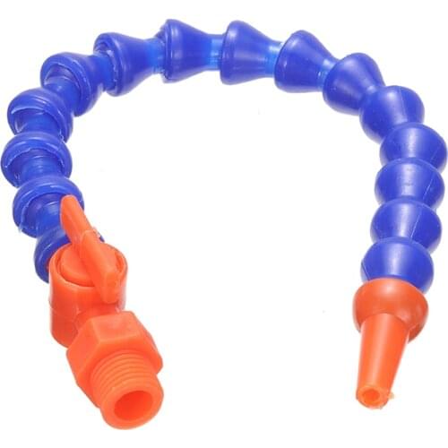 Nozzle Flexible Plastic Water Adjustable Oil Coolant Pipes Hoses 300mm For CNC Machine 300mm With Switch Valve
