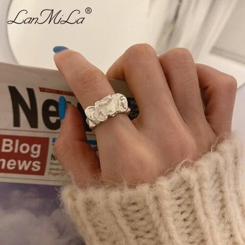 New 2021 Fashion Minimalist Irregular shape open ring Earring For Women Jewelry