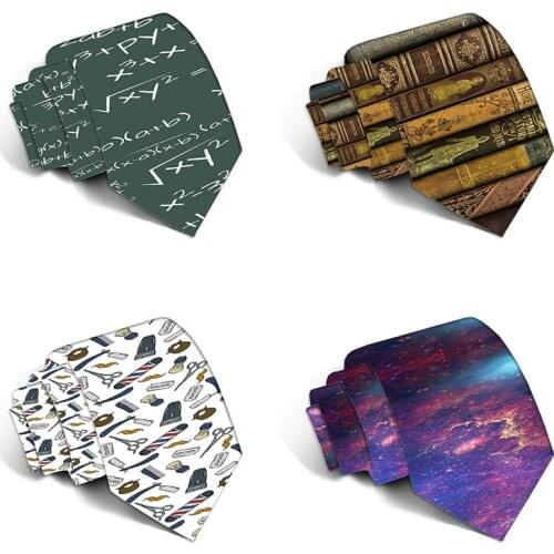 8CM Mens 3D Print Ties for Mens Slim Neckties Polyester Jacquard Skinny Neck Tie Wedding Narrow Ties Party Accessories 5LD20