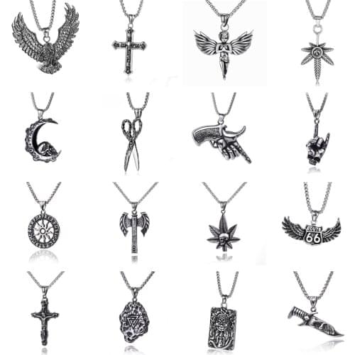 Multiple Stainless Steel Necklaces for Women Girl Fashion Geometric Moon Star Flower Necklace Design Animal Woman Jewelry Gift