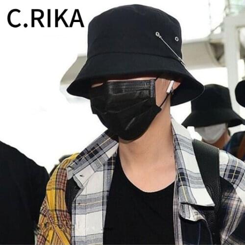 Ring Harajuku Cotton Bucket Hat Men Women k pop bob Outdoor sun hat Unisex hip hop fashion panama Fishing Fisherman Hat