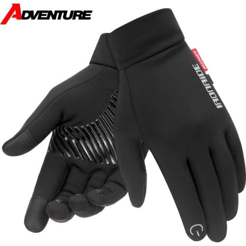 Cold-proof Motorcycle Gloves Winter Guantes Moto Warm Fleece Lined Gloves Touch Screen Waterproof Motorcycle Full Finger Gloves
