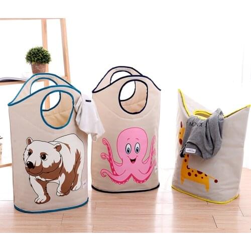Foldable Baby Toy Storage Bucket Kids Laundry Basket Dirty Clothes Hamper Sundries Organizer Plush Doll Container Barrel Wasmand