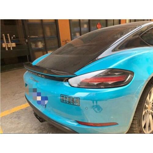 Carbon Fiber Car Rear Wing Trunk Lip Spoilers Special tail Fits For Porsche 718 Cayman 2016 2017 2018 2019