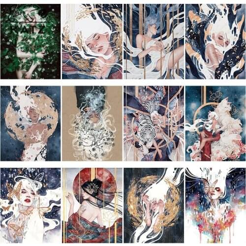 Girl Portrait Diamond Painting Anime Embroidery Crossing Diy Character Picture Mosaic Art Gift Cross Stitch Home Decoration