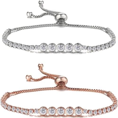 Crystal Bracelet For Women Luxury Style Mosaic Cubic Zirconia Gold Silver Color Fashion Link Chain Jewelry Gift