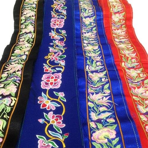 1M Flower Embroidered Webbing Sewing Net Yarn Ribbons Clothing Decorative Lace Trim