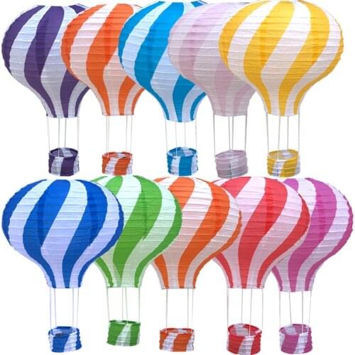 1Pc Hot Air Balloon Lantern Pendant Wedding Decor Bar Shopping Mall Kindergarten Party Decoration Paper Lantern Hanging Ornament