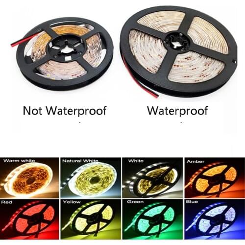 10/20/40M LED Strip tape Lamp 60led/m SMD 2835 DC12V Diode Flexible Led Strip light RGB/White/Warm white/Red/Green/Blue/Yellow