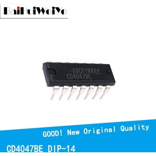 10PCS/LOT CD4047BE CD4047 4047BE DIP-14 4047 New Original IC Good Quality Chipset In Stock DIP14