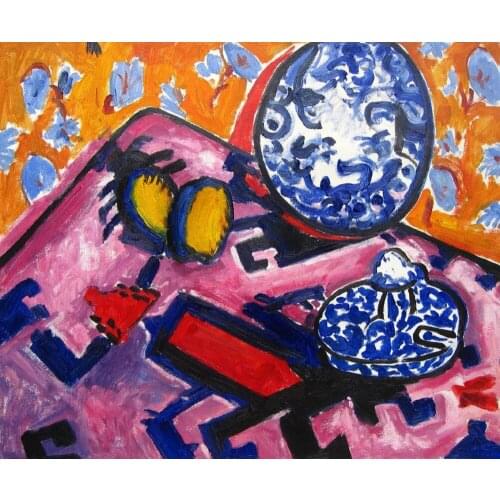 Abstract Still Life Oil Painting for Dinning Room Fauve Still Life by Alfred Henry Maurer Canvas Decorative Painting Handmade