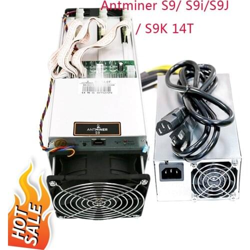 Used AntMiner S914T /Antminer S9i 14T/Antminer S9j 14T/Antminer S9K14T With APW3++ 1600W PSU Asic BTC BCH Miner